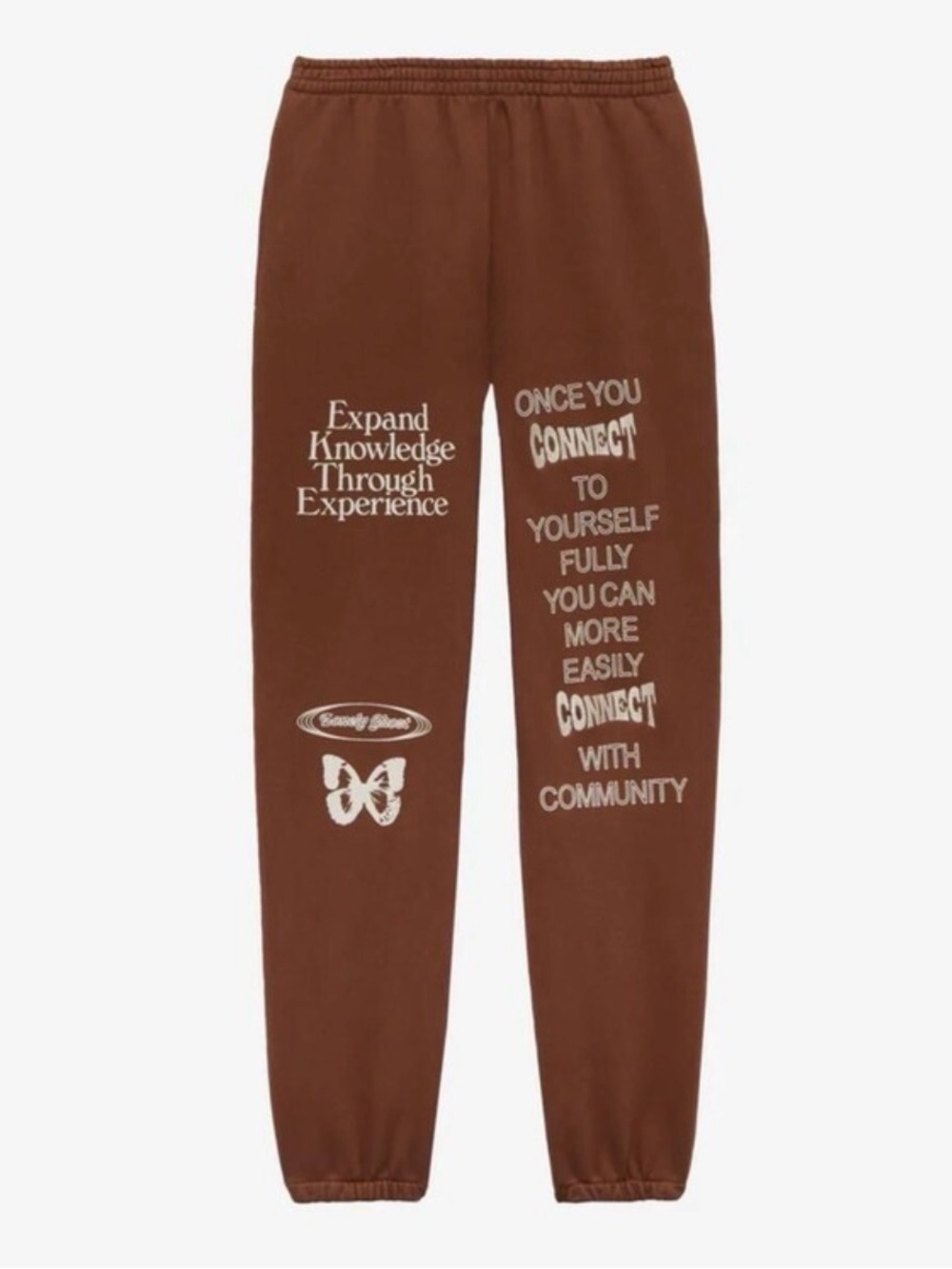 Lonely Ghost Connect Brown Graphic Sweatpants